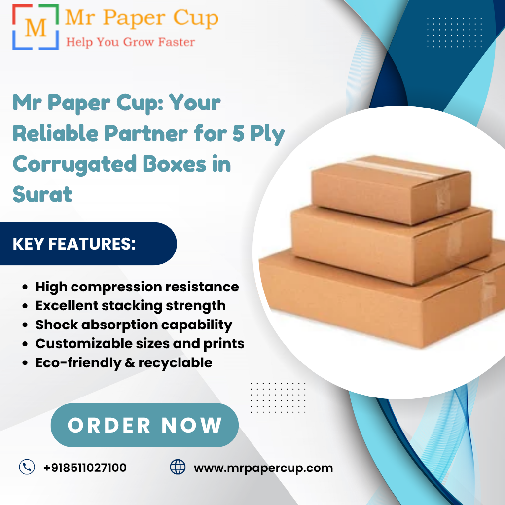 5 Ply Corrugated Boxes Supplier in Surat