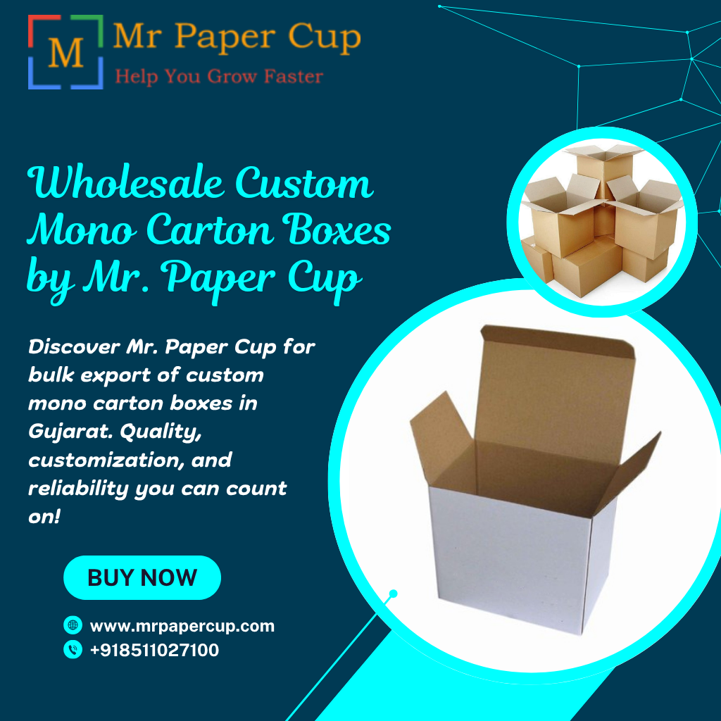 Custom Mono Carton Boxes​ Bulk Exporter in Gujarat