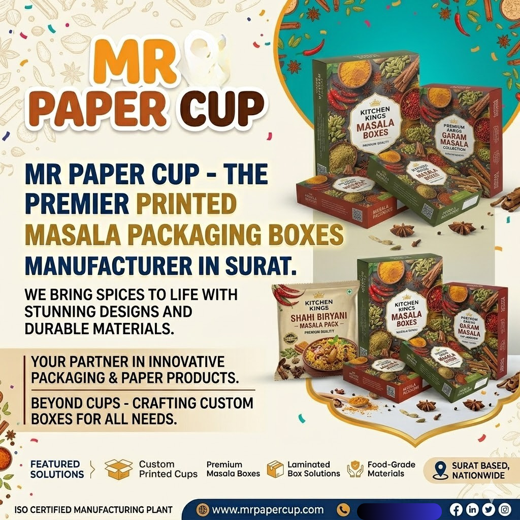 Printed Masala Packaging Boxes Manufacturer